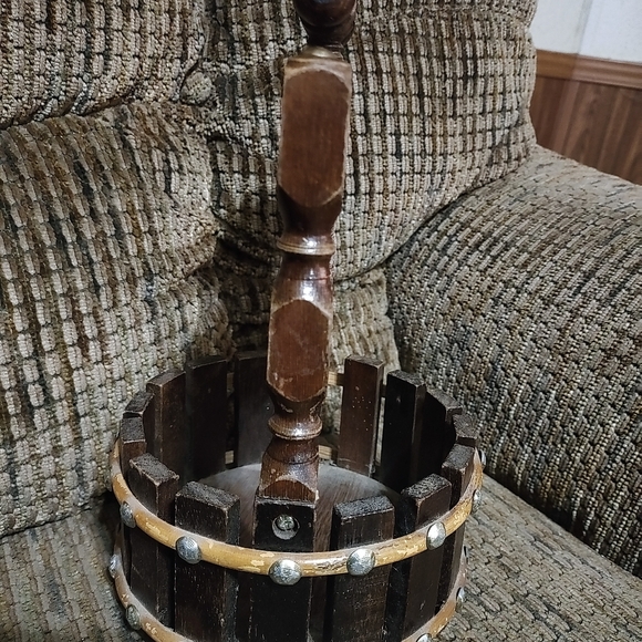 Vintage Wooden Nutcracker Wishing Well 11x6in Rustic Cottage core Country Clean - Picture 5 of 7